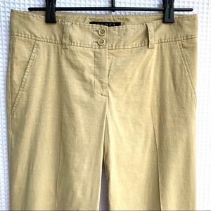 Theory Tan Linen Blend Wide Leg Pants- Lightweight